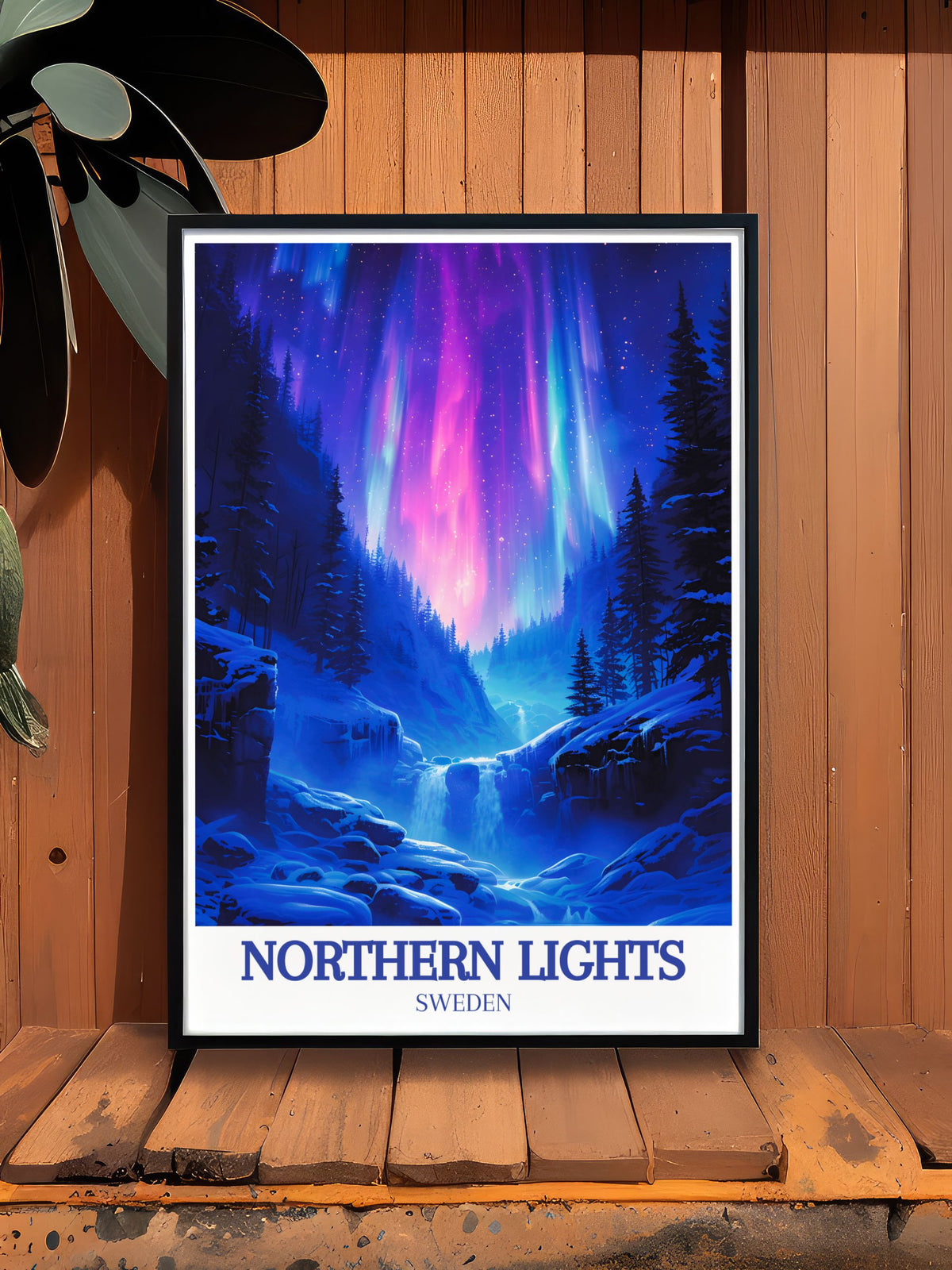 Northern Lights Art Sweden – Vintage Wall Prin