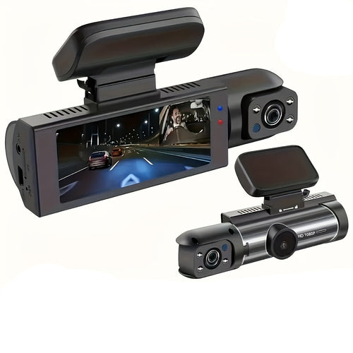 1080P Dual-Lens Car Dash Cam with Night Vision