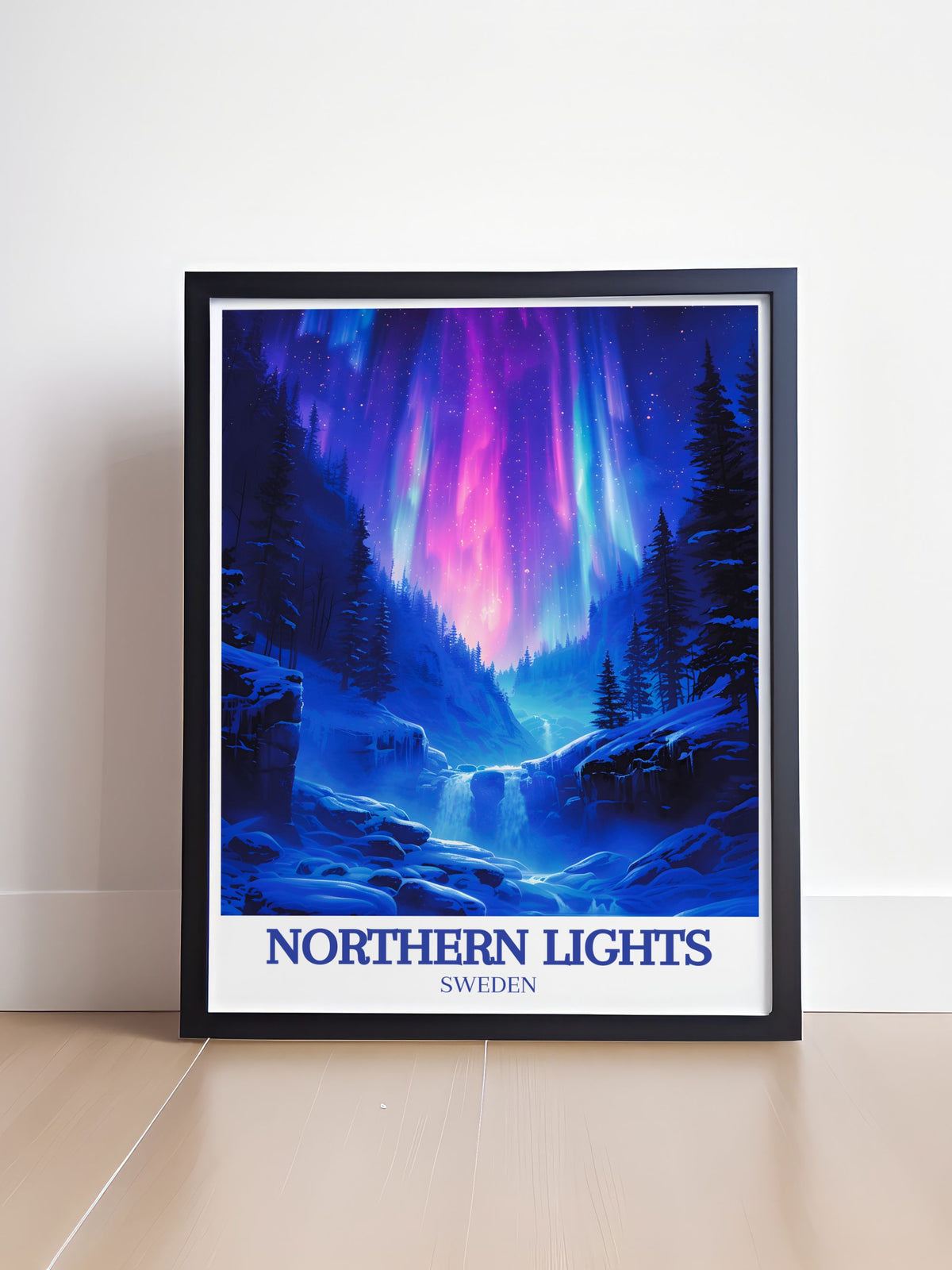 Northern Lights Art Sweden – Vintage Wall Prin