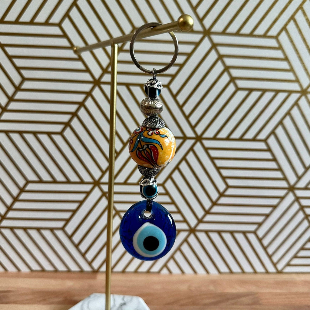 Evil Eye Keychain | Protection Keychain/Keyring | Evil Eye Car Charm | Lucky Evil Eye Keychain | Handmade Evil Eye Gifts | Good Luck Charm