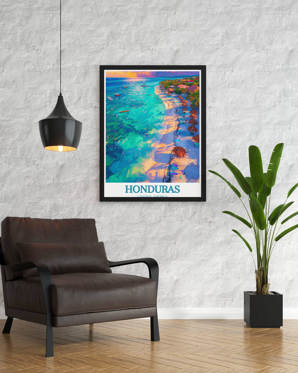 Roatan West Bay Art - Hondura Art - Central America Posters - Housewarming Gifts