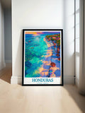 Roatan West Bay Art - Hondura Art - Central America Posters - Housewarming Gifts
