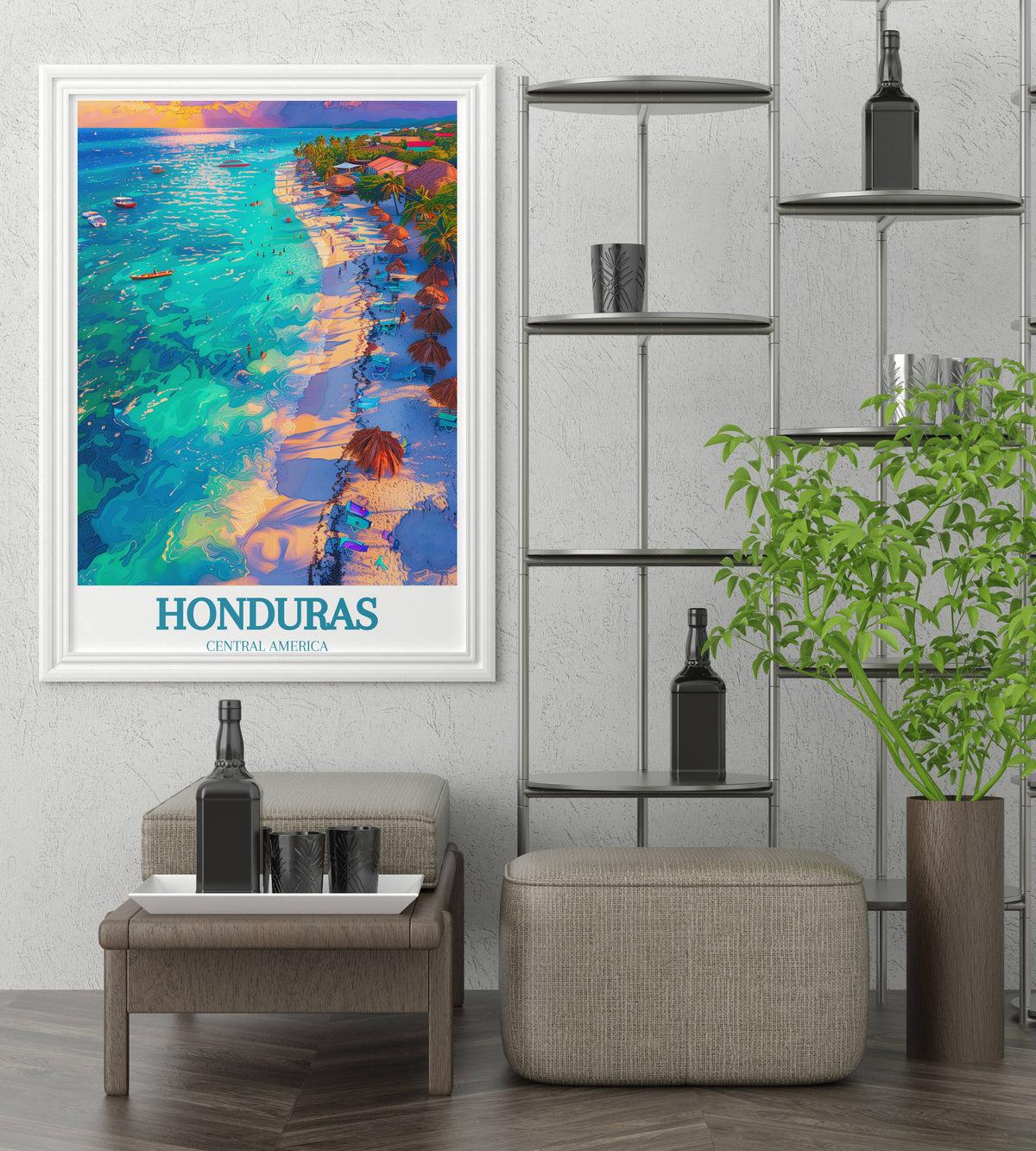 Roatan West Bay Art - Hondura Art - Central America Posters - Housewarming Gifts