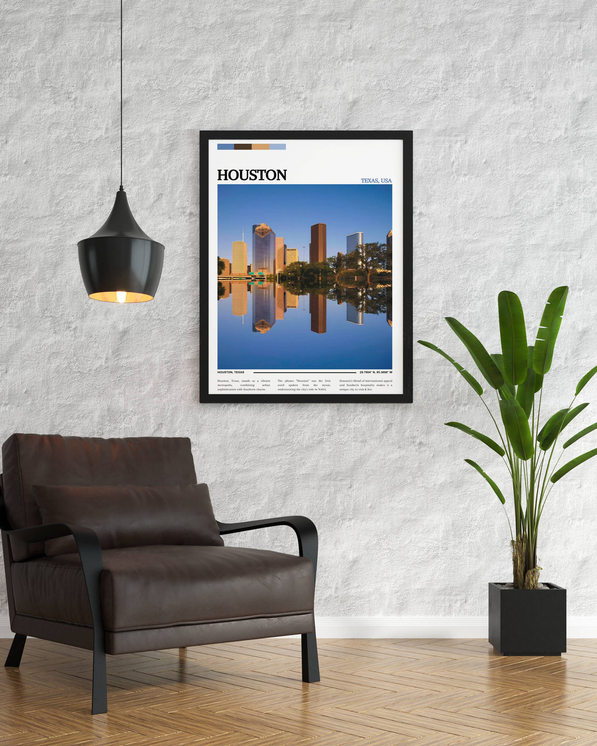 Houston Skyline Poster - Texas Art Print - Housewarming Gift - USA Art - Housewarming Gifts