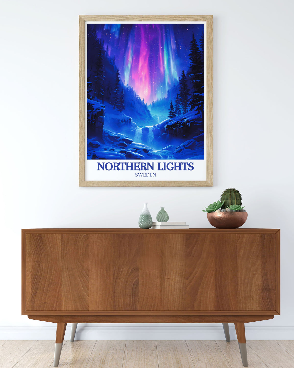 Northern Lights Art Sweden – Vintage Wall Prin