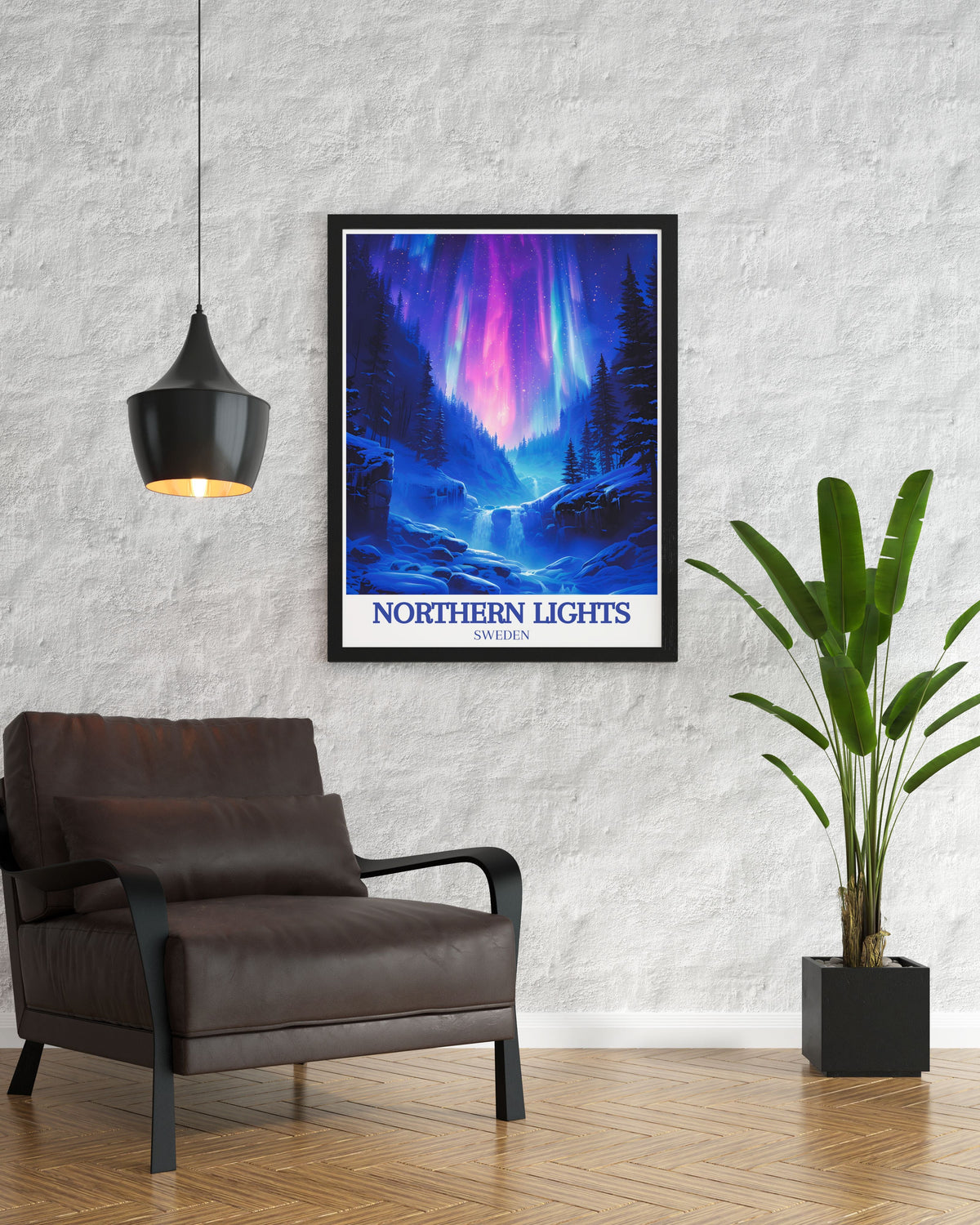 Northern Lights Art Sweden – Vintage Wall Prin